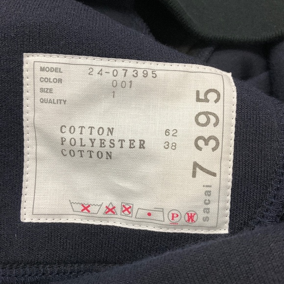 SACAI BLACK SPONGE SWEAT DRESS - Picture 4 of 6